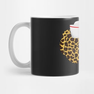 Halloween Costume Nurse Hat Leopard Print Pumpkin Mug